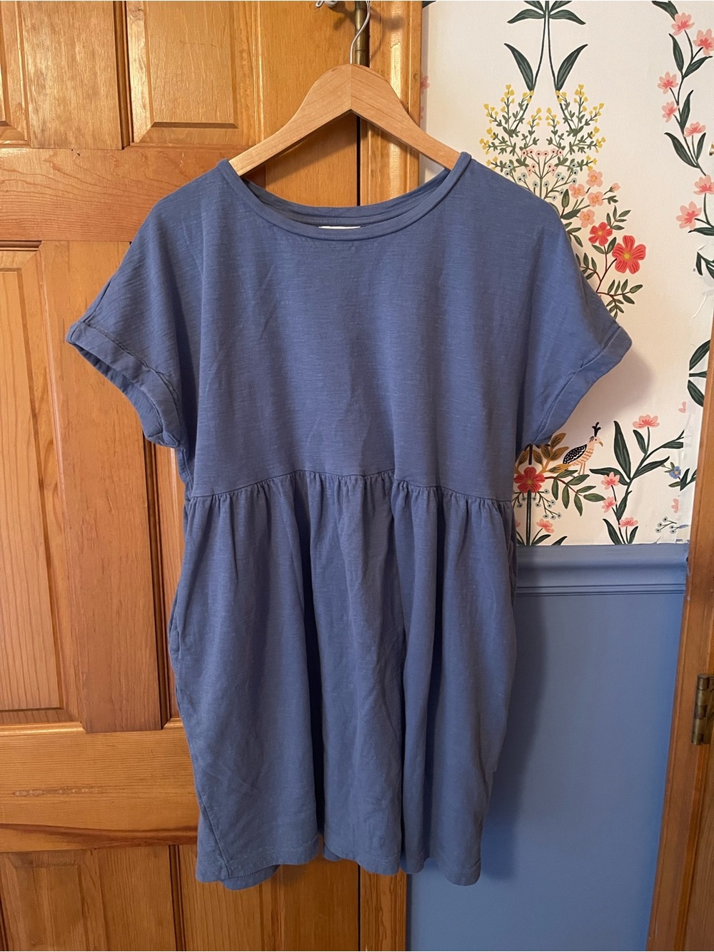 Casual Blue Babydoll Tunic Dress